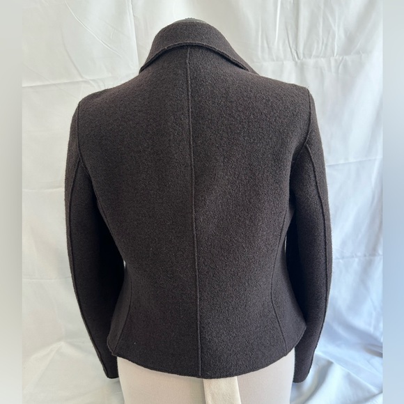 ARMANI Collezioni Black Front Button 100% wool Blazer made in Italy Size 10 - Picture 4 of 14